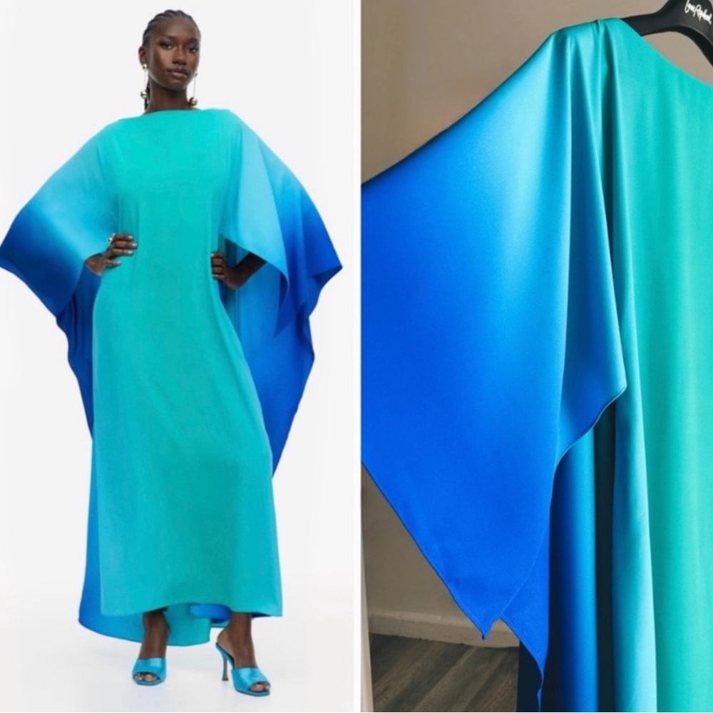 H & M Ramadan Modest Tie Dye Maxi Dress & Matching Purse